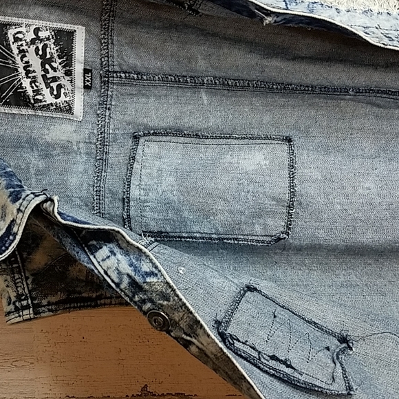 Men's Diamond Stash Denim Vest, XXL - Picture 10 of 13